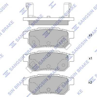 Тормозные колодки дисковые HI-Q SP1265