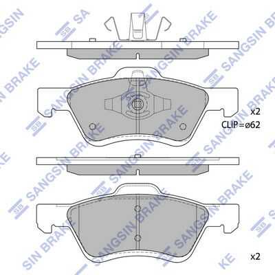 Тормозные колодки дисковые HI-Q SP1497