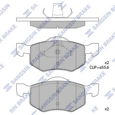 Колодки дисковые пер. HI-Q SP1519