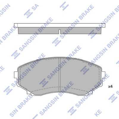 Тормозные колодки дисковые HI-Q SP1527