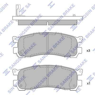 Колодки дисковые задние HI-Q SP1528