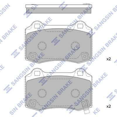 Тормозные колодки дисковые HI-Q SP1587