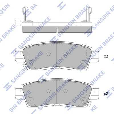 Sp1783 колодки дисковые задние HI-Q SP1783