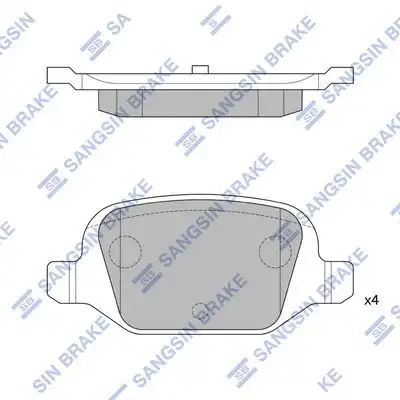 Sp1823 колодки тормозные дисковые задние