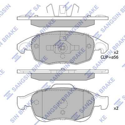 Колодки дисковые передние HI-Q SP1825