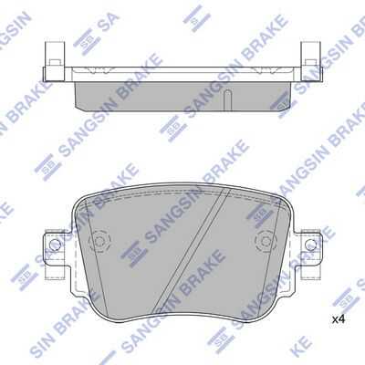 Колодки дисковые задние HI-Q SP1900