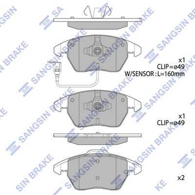 Колодки дисковые передние HI-Q SP2098