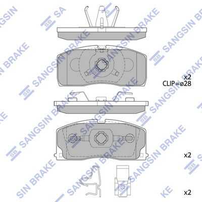 Тормозные колодки дисковые HI-Q SP2154