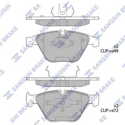 Колодки дисковые передние HI-Q SP2163