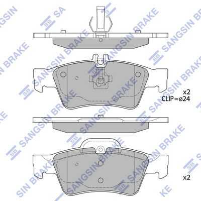 Тормозные колодки дисковые HI-Q SP2209