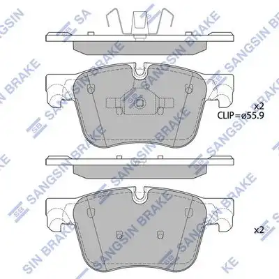 Sp4032 колодки диск. передние с антискрип. пл.