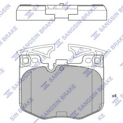 Sp4139 колодки дисковые передние HI-Q SP4139