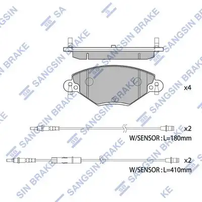 Sp4230 колодки тормозные дисковые передние