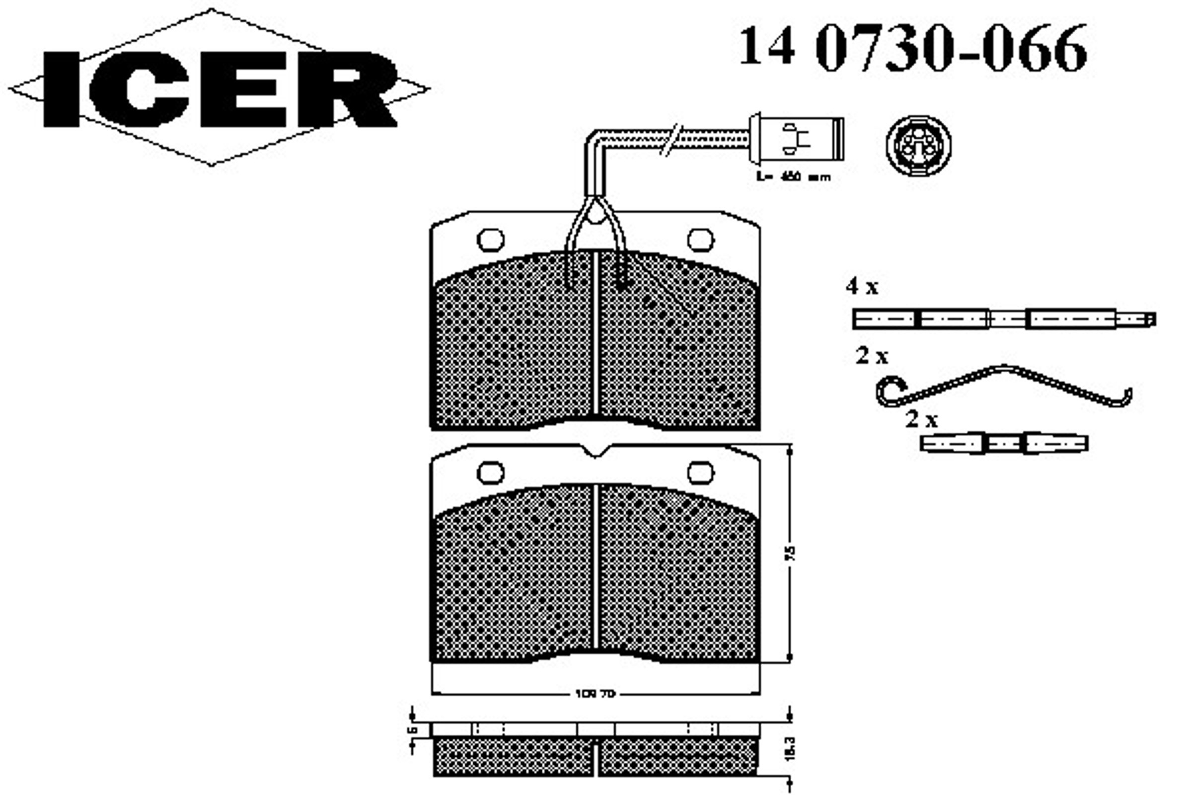 Колодки тормозные дисковые ICER 140730-066