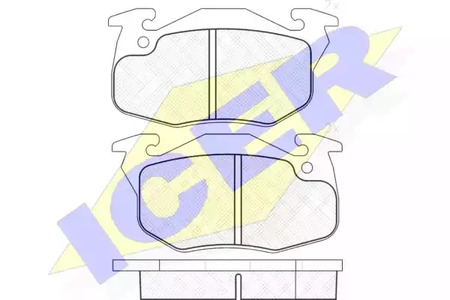 Комплект тормозных колодок дискового тормоза ICER 181120
