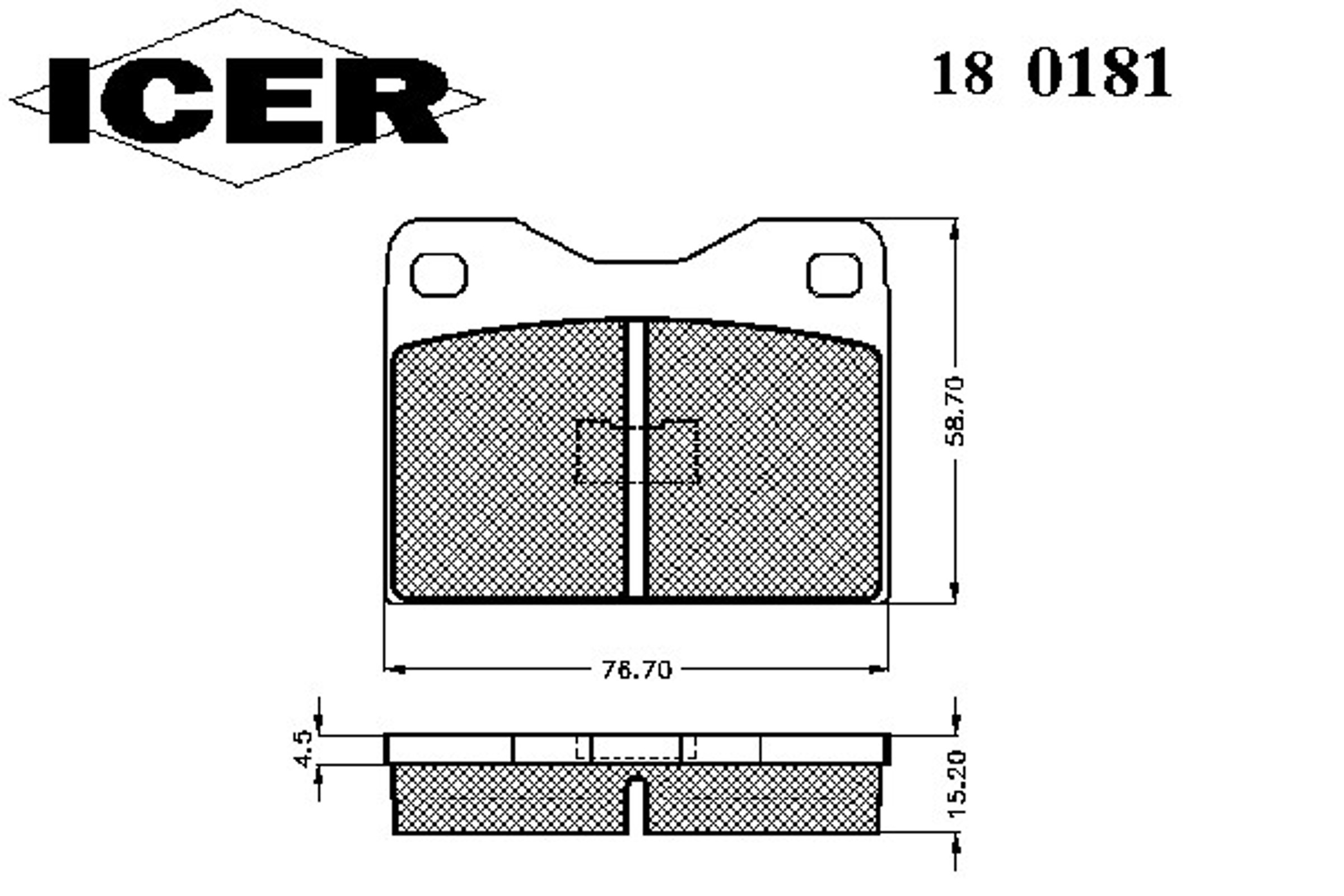 Колодки тормозные дисковые ICER 180181