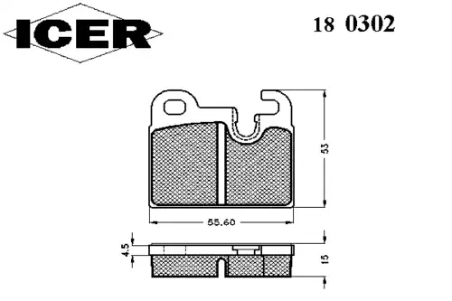Тормозные колодки ICER 180302