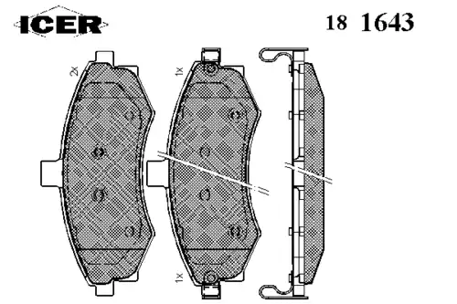 Тормозные колодки ICER 181643