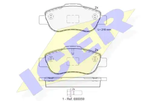 Тормозные колодки ICER 181843-203