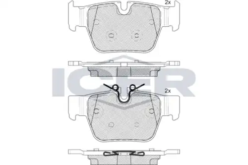 182393 колодки дисковые задние ICER 182393