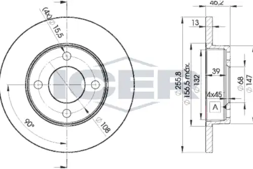 Тормозные диски ICER 78BD3632-2