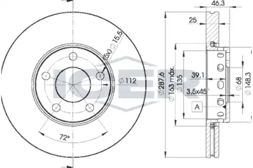 Тормозные диски ICER 78BD4063-2