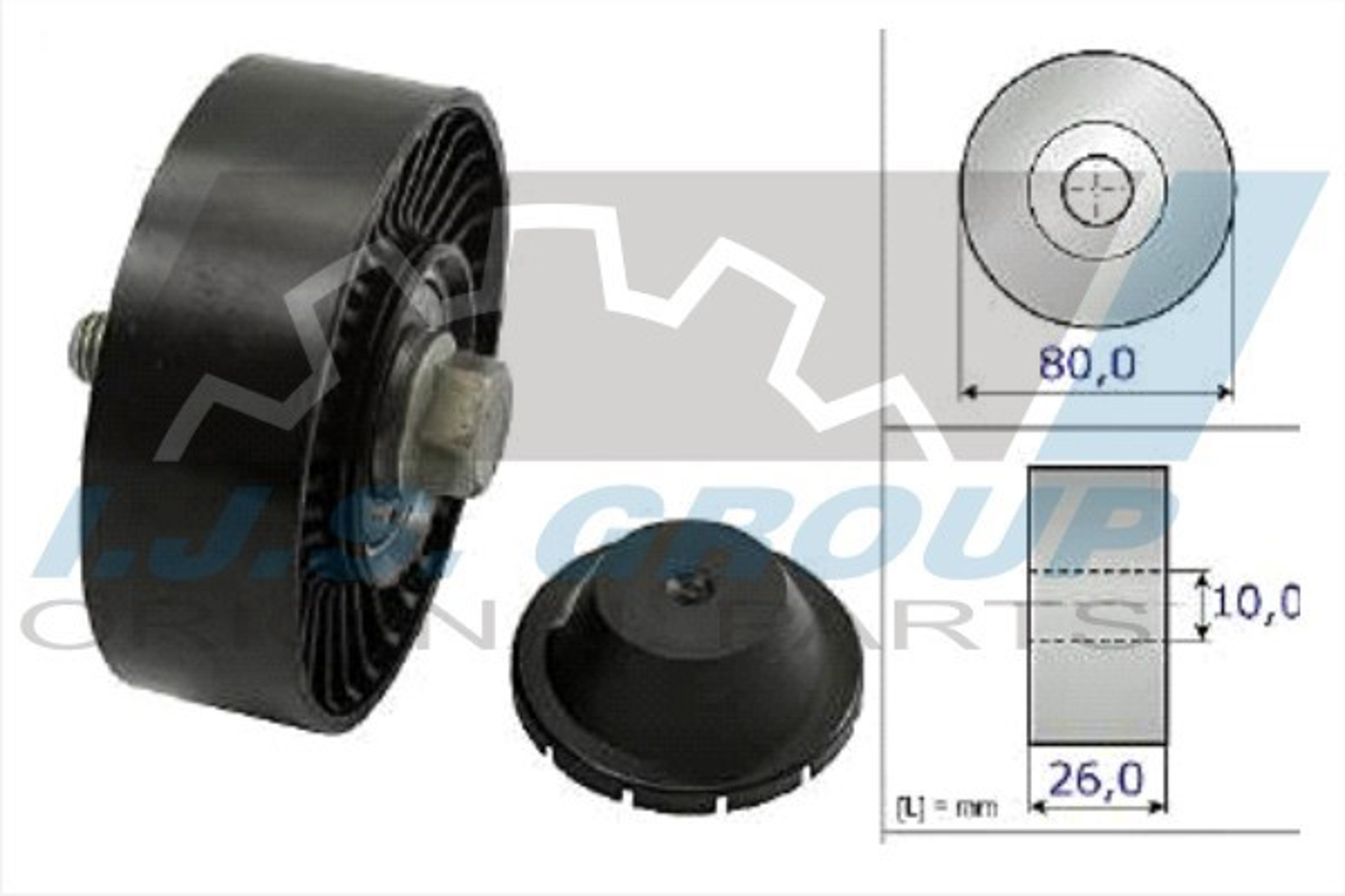 Ролик промежуточный поликлинового ремня bmw x5 (e70) IJS GROUP 93-2073