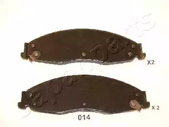 Колодка тормозная дисковая комплект передний JAPANPARTS PA-014AF