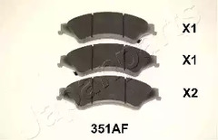 Тормозные колодки JAPANPARTS PA-351AF