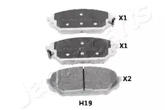 Тормозные колодки JAPANPARTS PA-H19AF