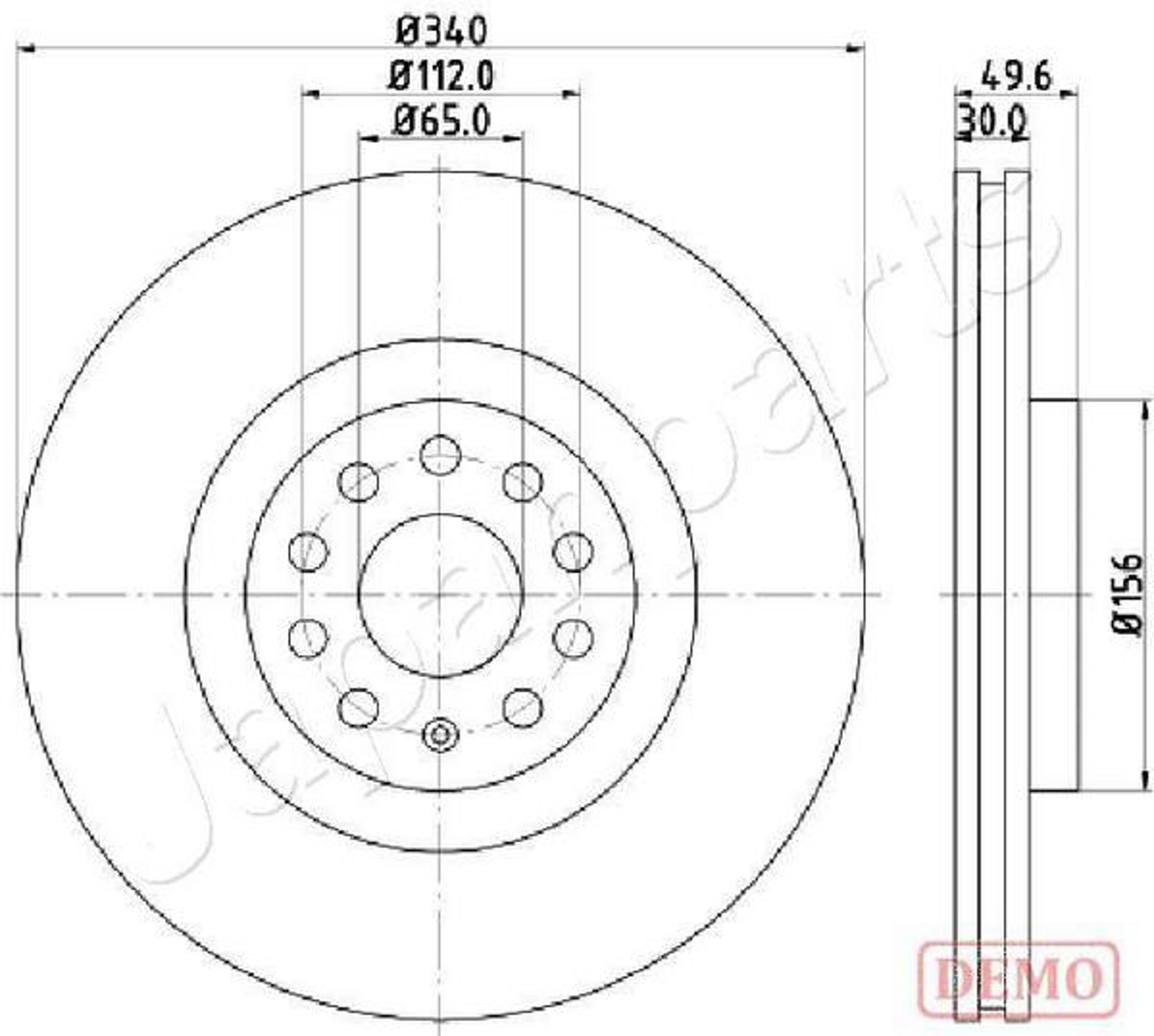 Диск тормозной JAPANPARTS DI-0907C