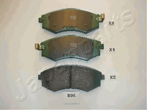 Колодки тормозные дисковые /комплект 4 шт JAPANPARTS PA-S02AF