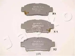Колодки тормозные дисковые передние комплект JAPKO 50281