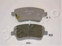 Комплект тормозных колодок дискового тормоз JAPKO 50800