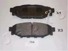 Комплект тормозных колодок дискового тормоз JAPKO 51704