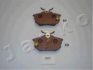 Комплект тормозных колодок дискового тормоз JAPKO 51507
