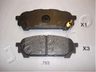 Комплект тормозных колодок дискового тормоз JAPKO 51703
