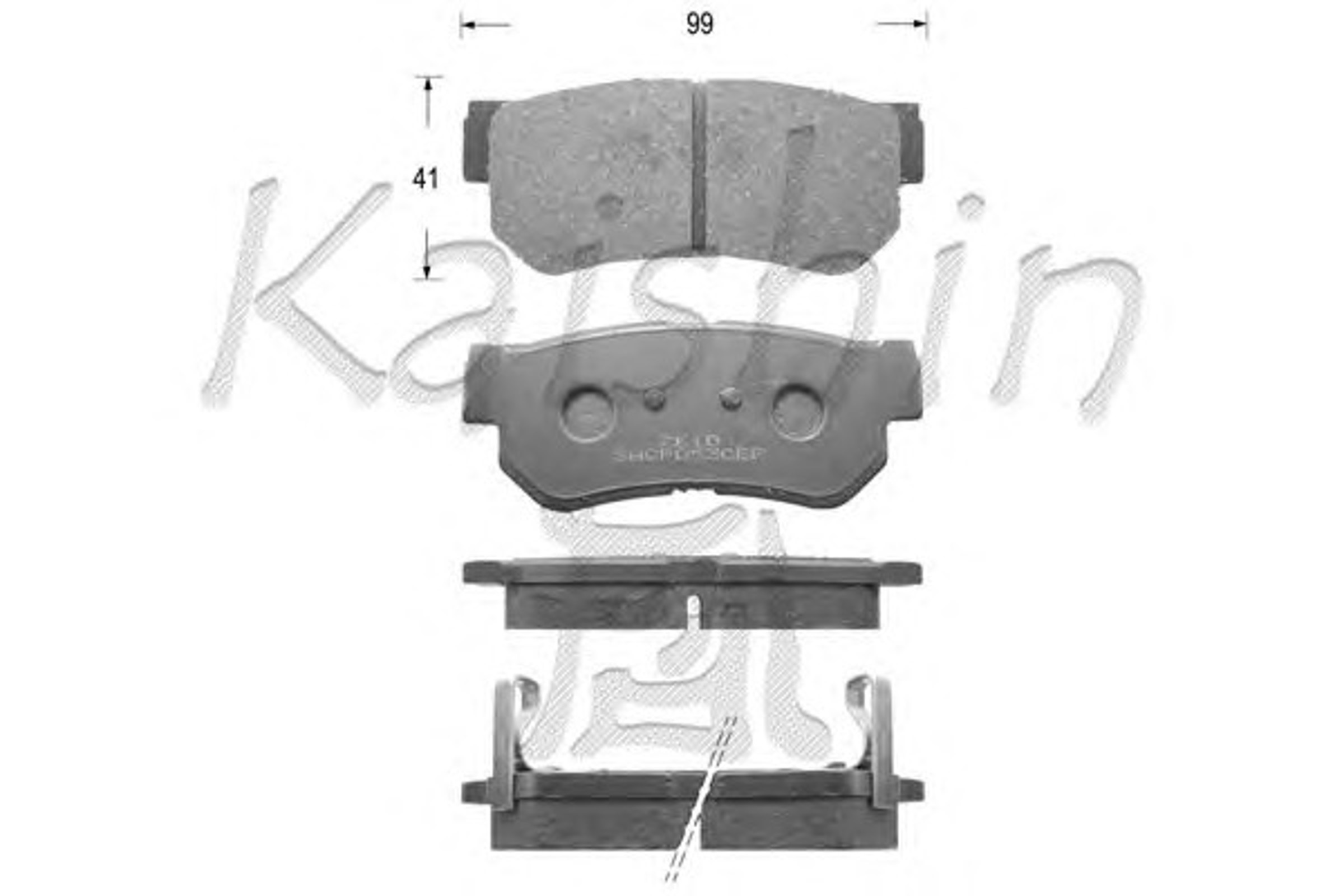 Комплект тормозных колодок дисковый тормоз KAISHIN FK11118