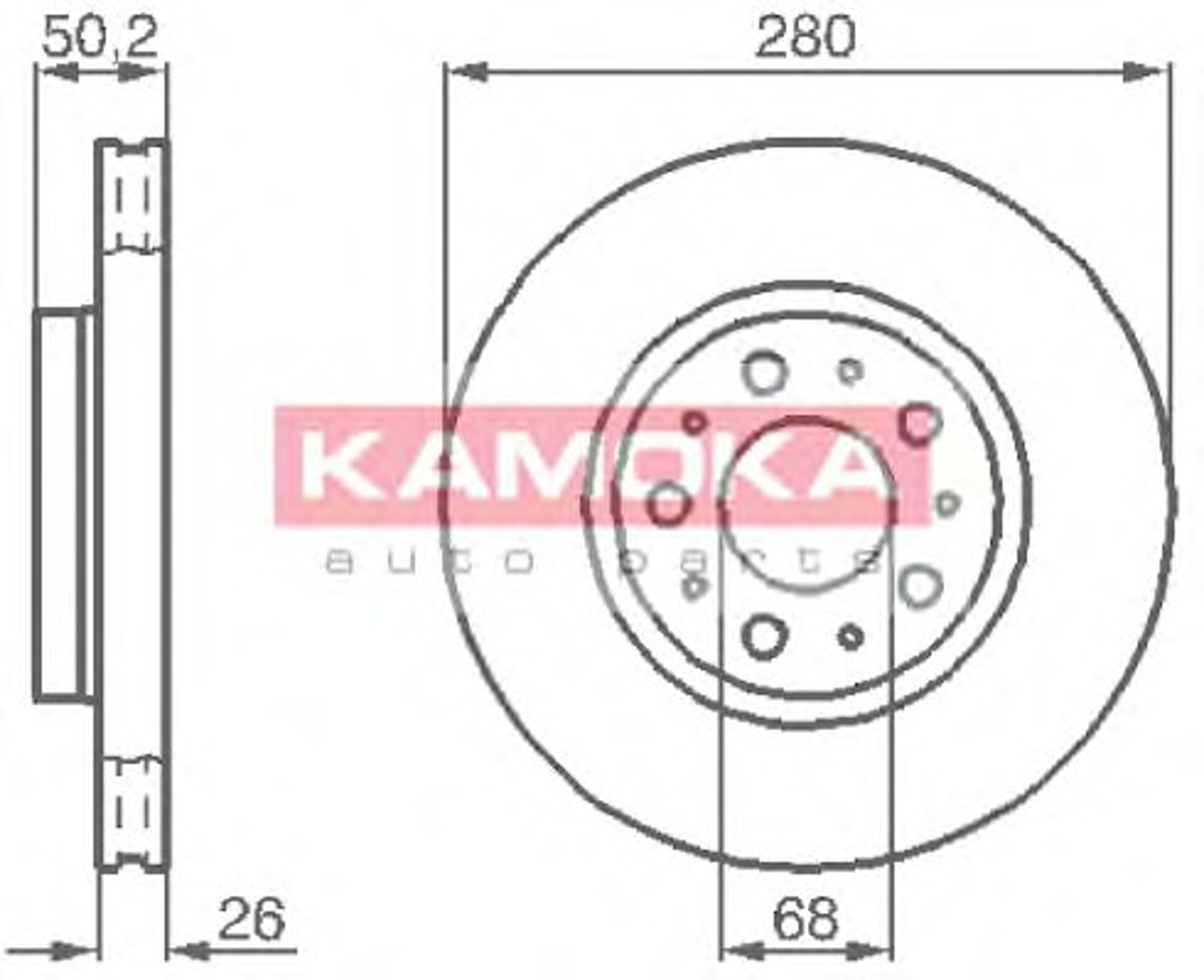 Диск тормозной KAMOKA 1031210