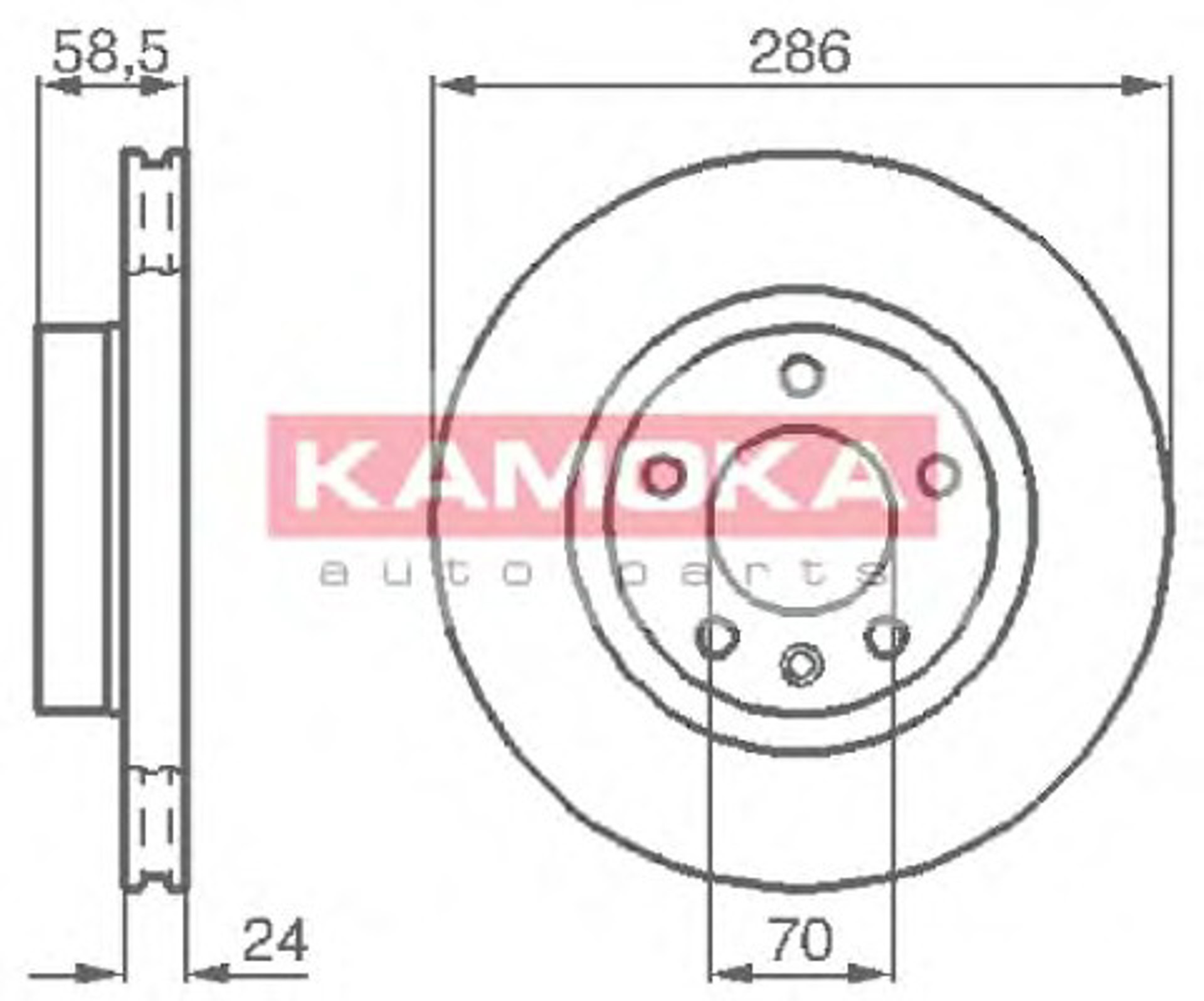 Диск тормозной KAMOKA 1031394