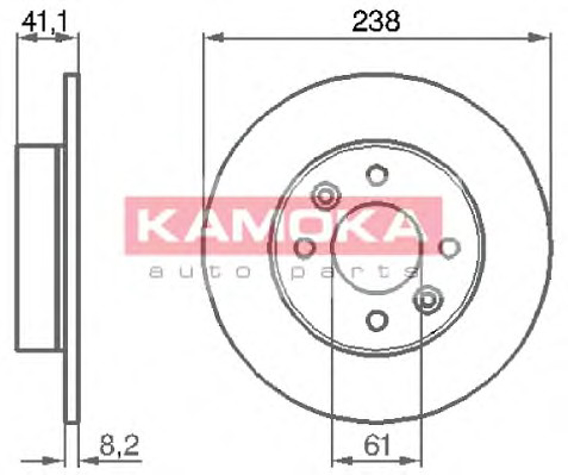 Диск тормозной KAMOKA 103140