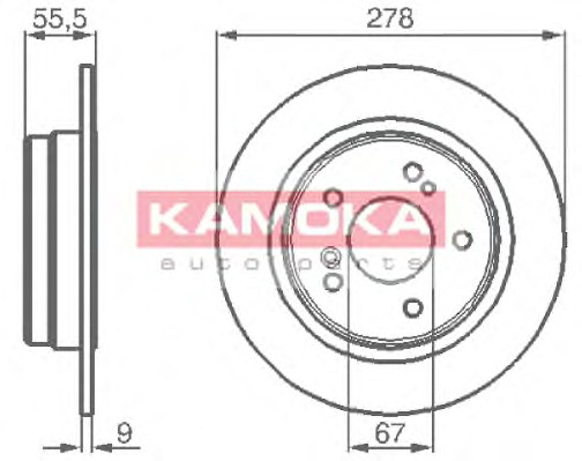 Диск тормозной KAMOKA 1031638