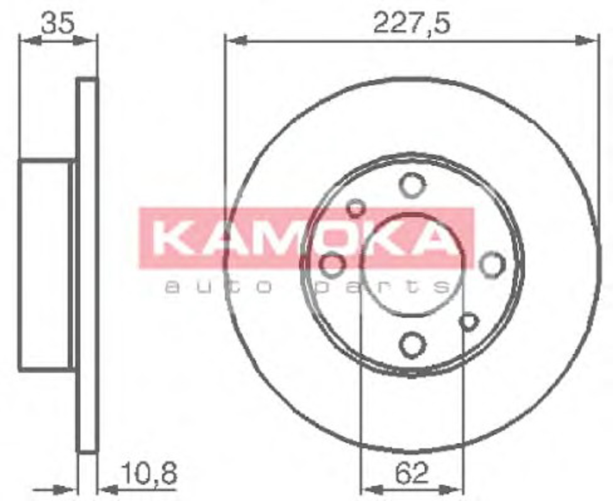 Диск тормозной KAMOKA 103166