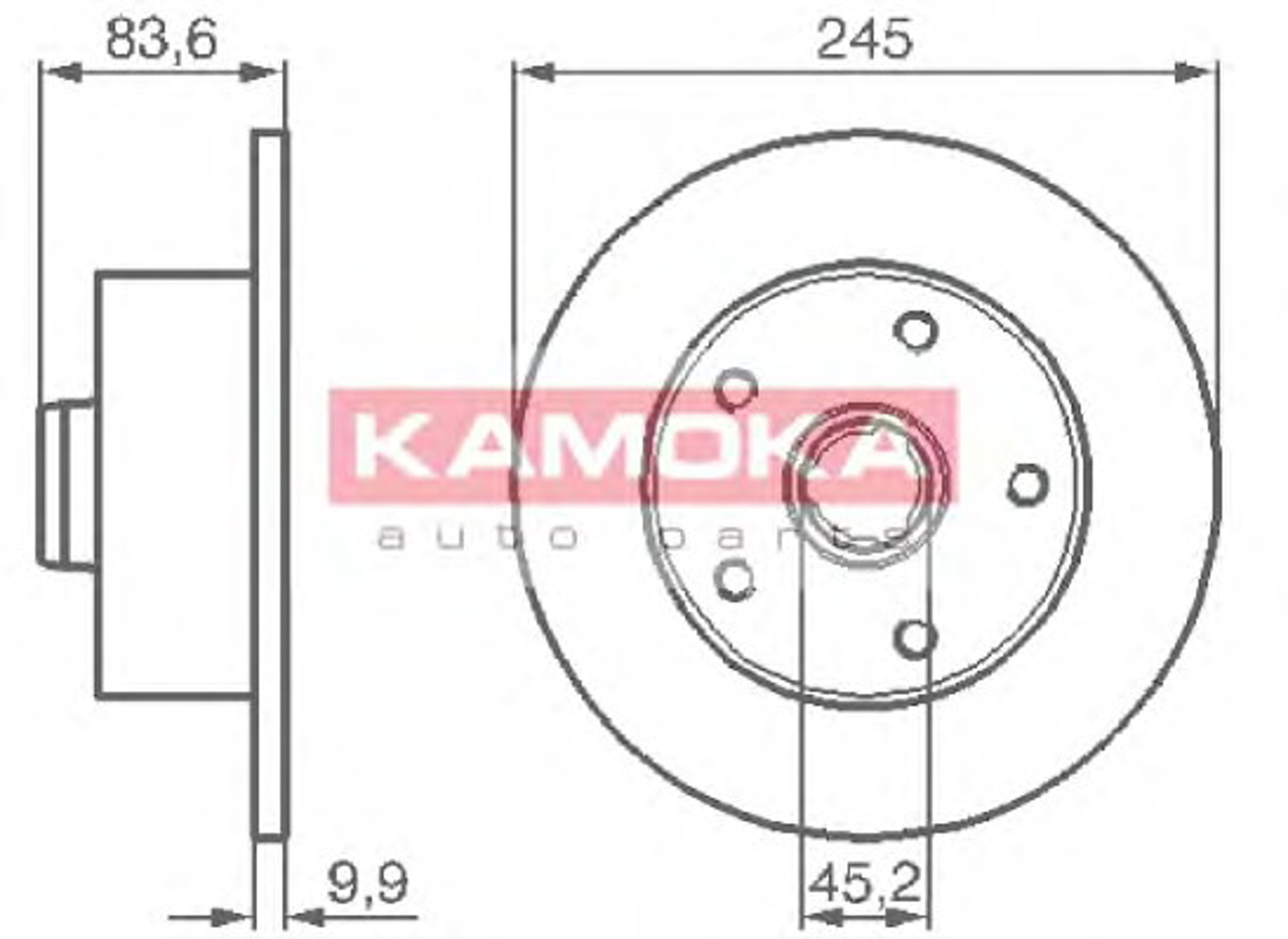 Диск тормозной KAMOKA 1031660