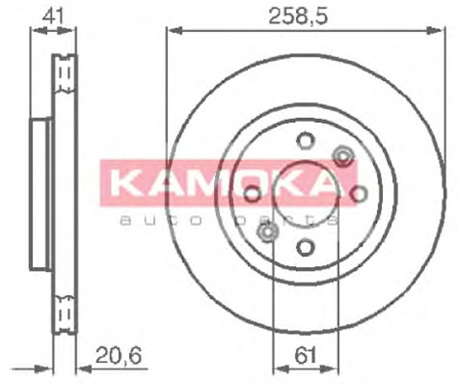Диск тормозной KAMOKA 1032192