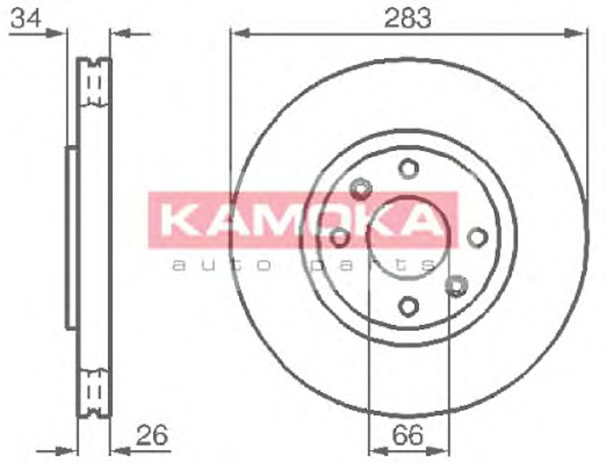 Диск тормозной KAMOKA 1032304