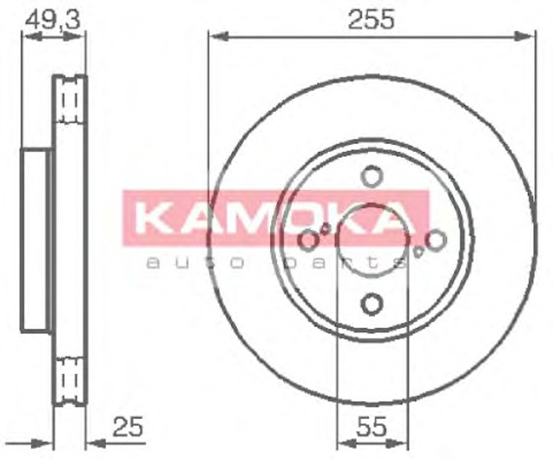 Диск тормозной KAMOKA 1032588