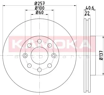 Диск тормозной KAMOKA 1032608