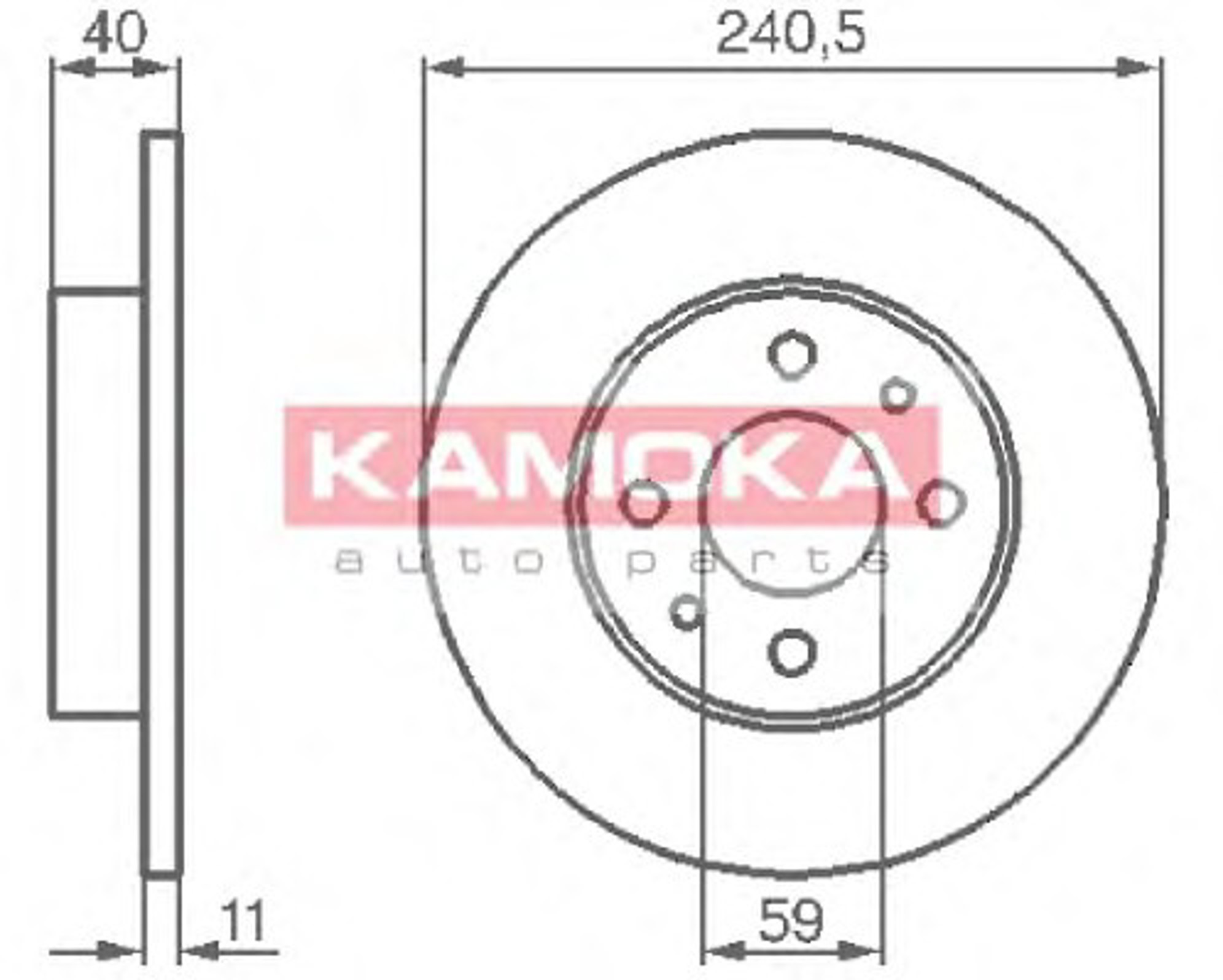Диск тормозной KAMOKA 103280