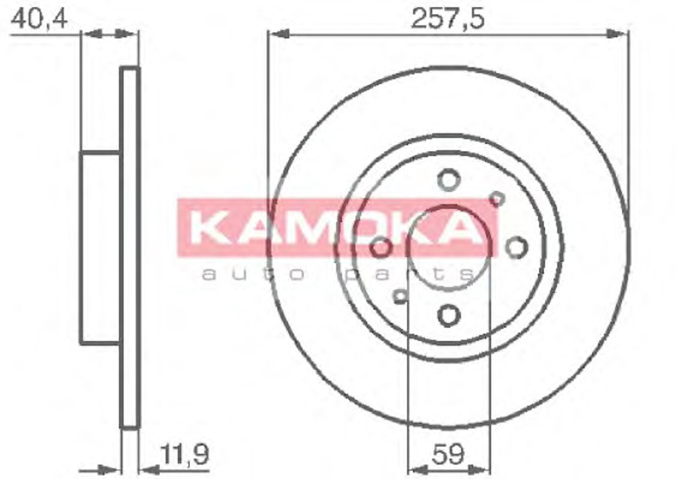 Диск тормозной KAMOKA 103282